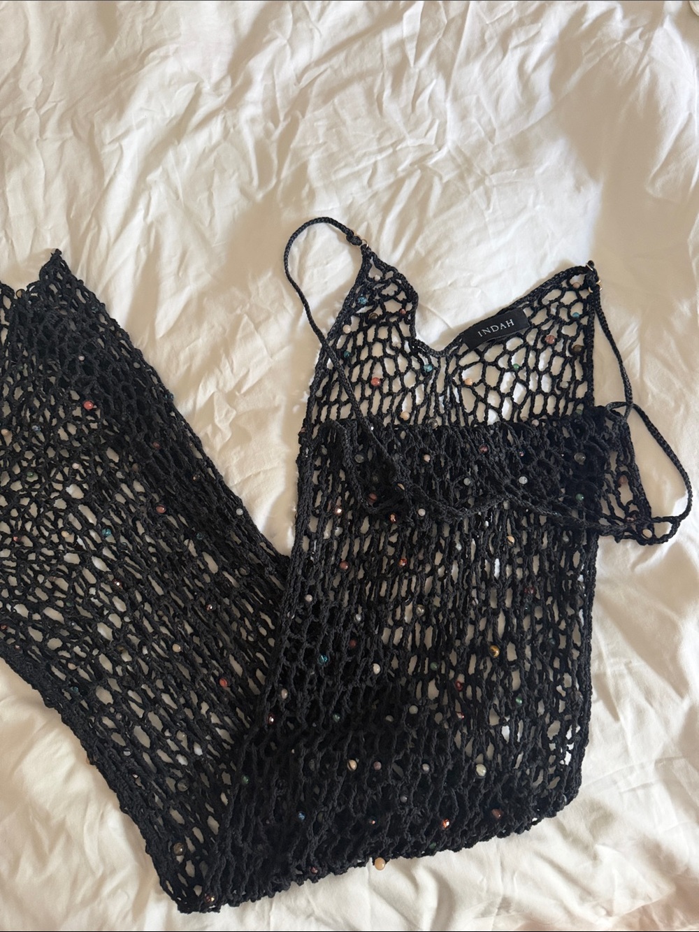 Indah crochet beaded Aries coverup dress ! From revolve - Picture 3 of 5